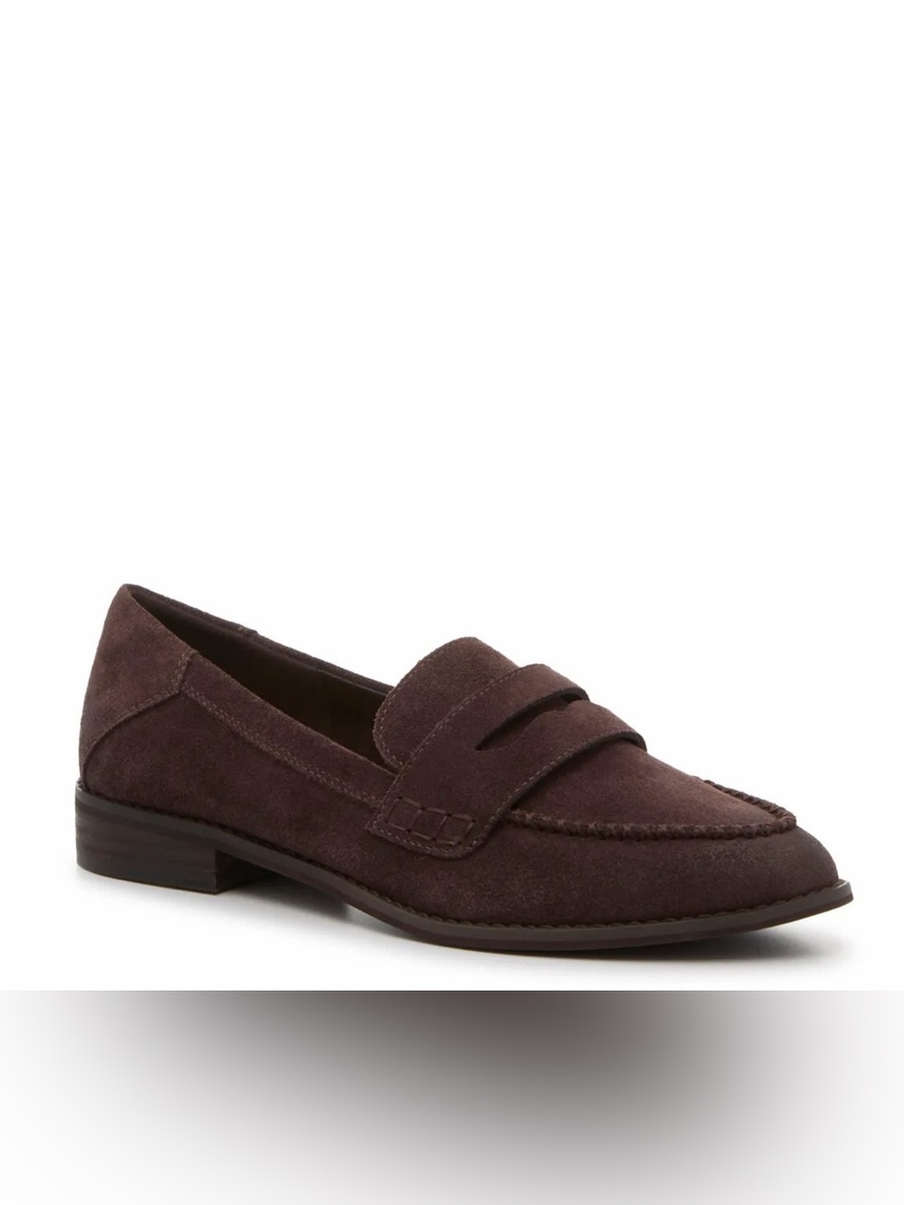 Lucky Brand Women's Dark Brown Suede Penny Loafers